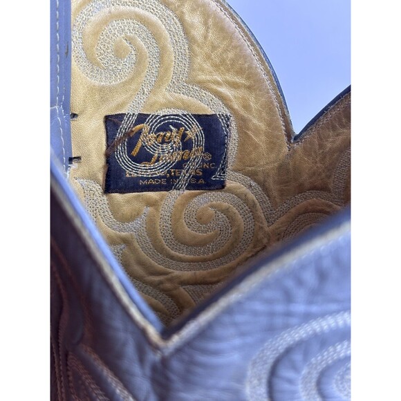 VINTAGE TONY LAMA GOLD LABEL PYTHON SNAKESKIN RARE WESTERN BOOTS 9.5 D - Picture 4 of 16